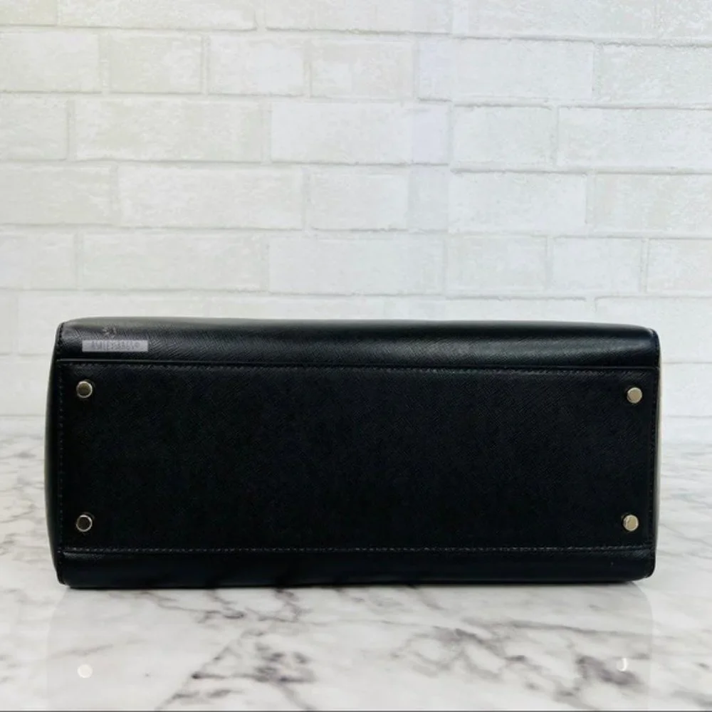 Kate Spade Black Large Laptop Tote Shoulder Bag & Large Continental Wallet Set_6